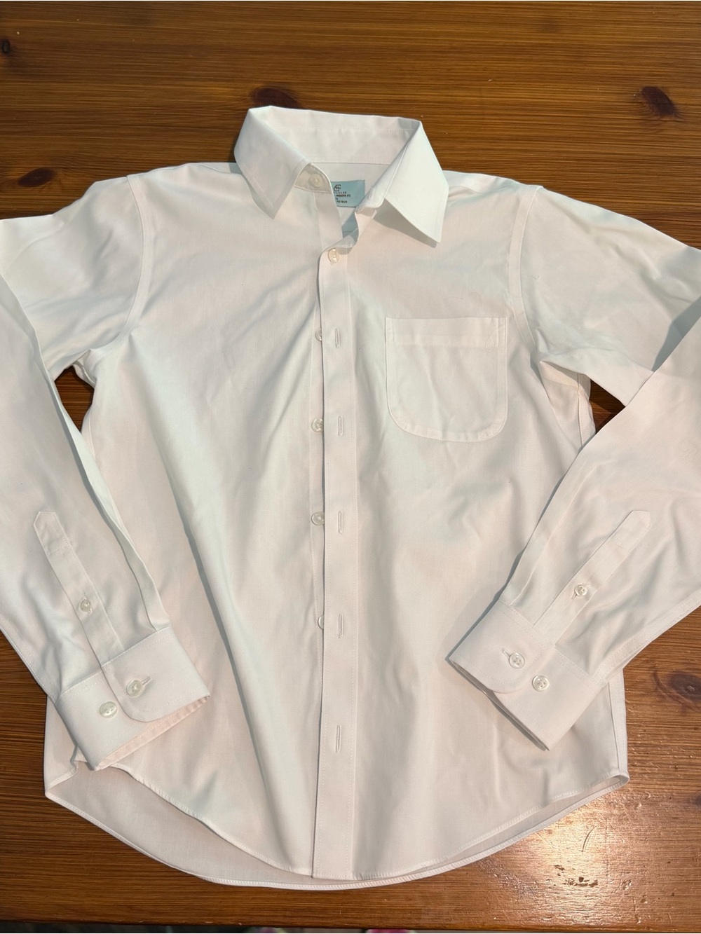 4/$13 Classic Club White Button Down Long Sleeve Shirt - Modern Fit - Size 14